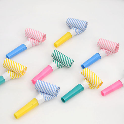 ins多巴胺彩色条纹吹龙吹吹卷生日派对聚会酒吧创意助兴气氛道具