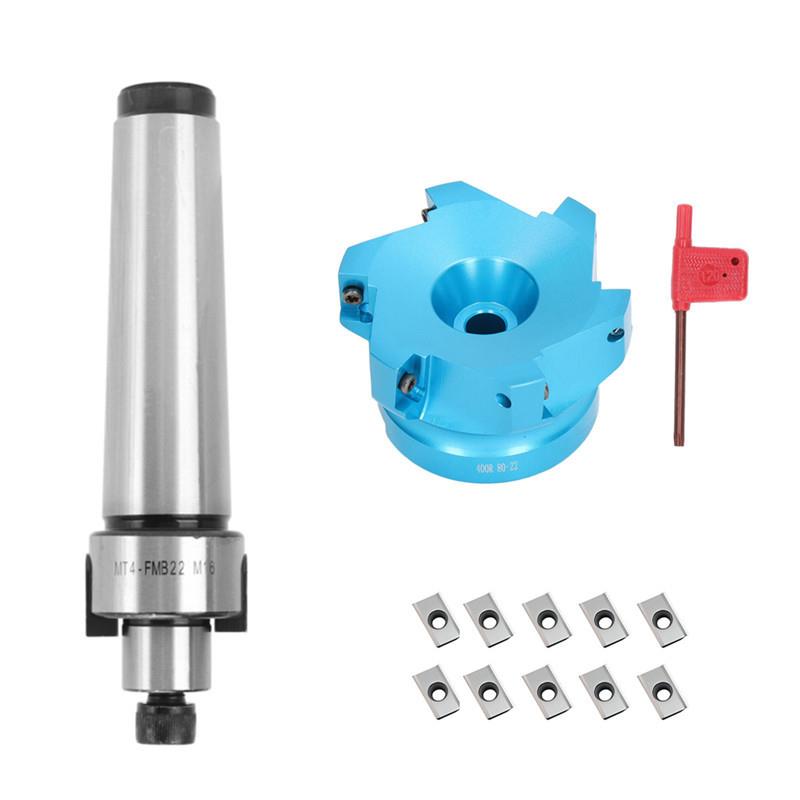 铣刀杆MTB4-FMB22后拉M16 配 80直角铝刀盘专用APMT1604刀粒10粒