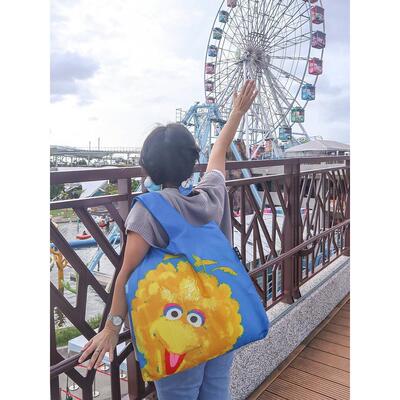 EnviroSax芝麻街春卷包时尚环保袋旅行包 物理防泼水可折叠购物袋
