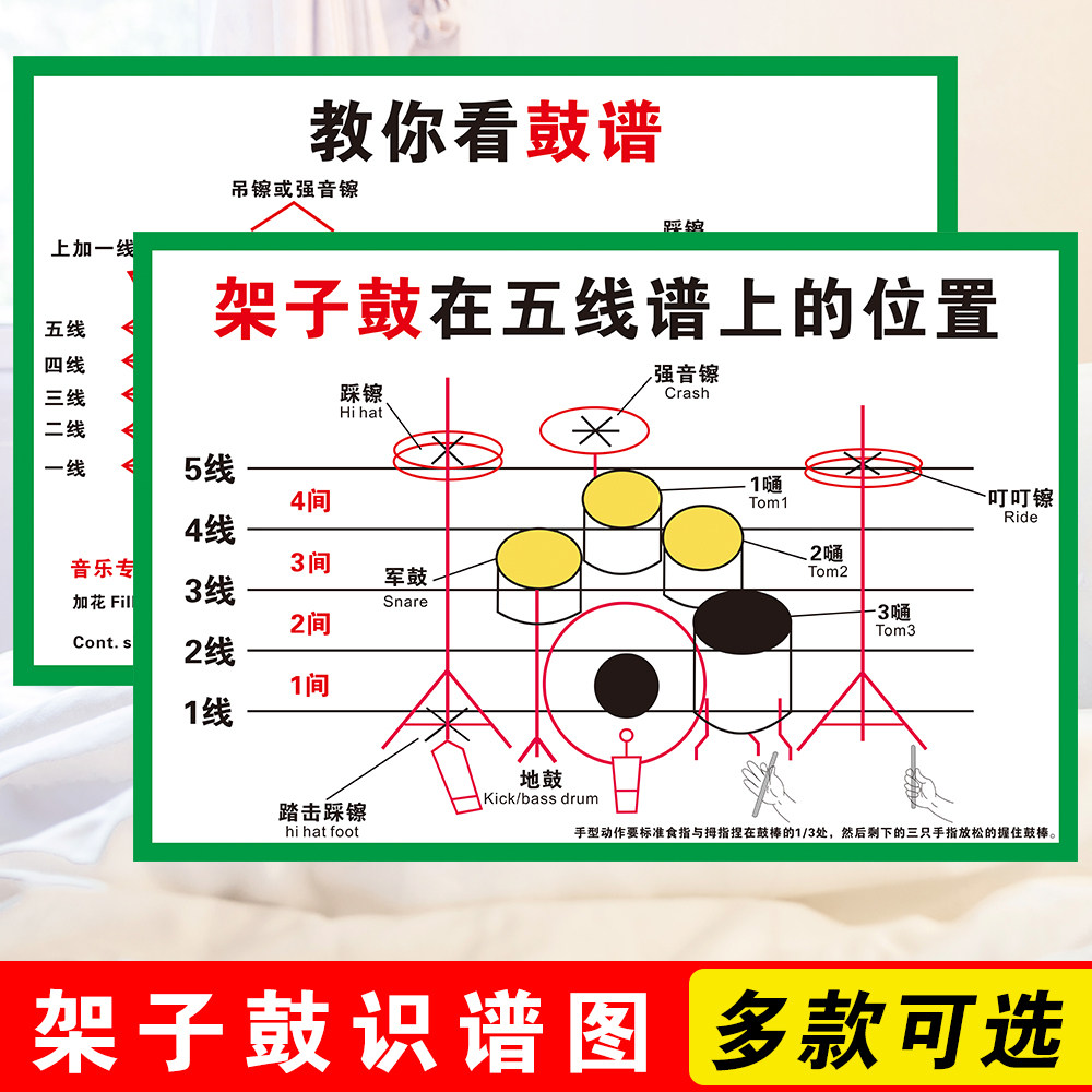架子鼓初学者入门五线谱