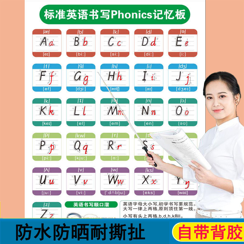26个英文字母表挂图小学