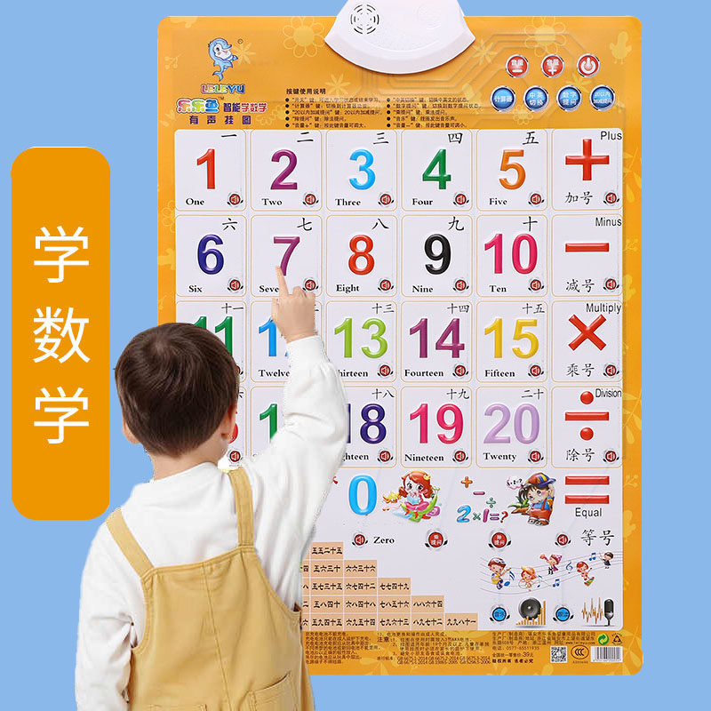 全套挂图小孩学字乘法口诀卡