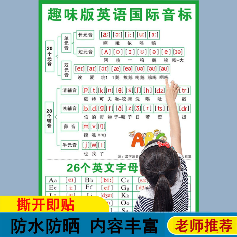 趣味音标学习挂图入门自学
