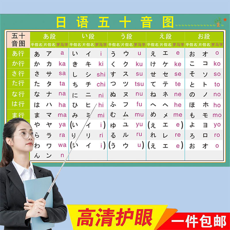 日语五十音图发音单元平