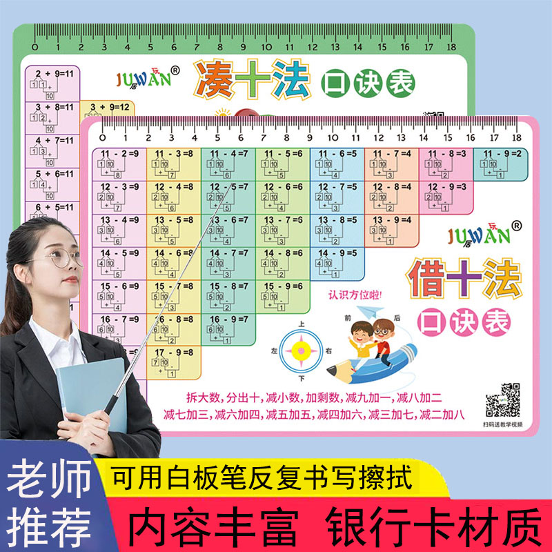 10以内加减法分解与组成卡片