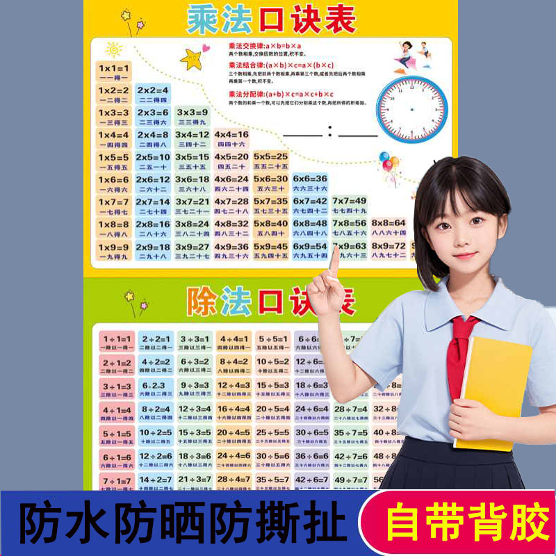 小学数学二年级九九99乘除口诀表
