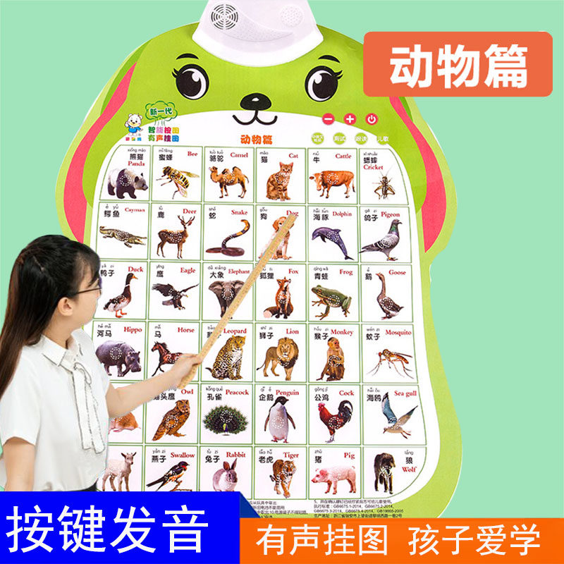幼儿启蒙有声挂图认识动