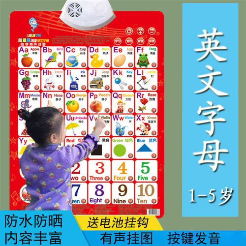 26个英文字母发音有声挂图