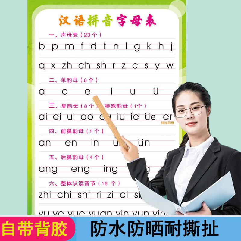 汉语拼音字母表挂图小学