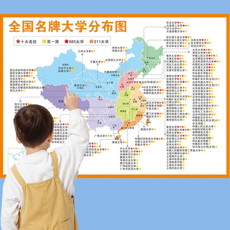 全国大学励志海报名校分布挂图