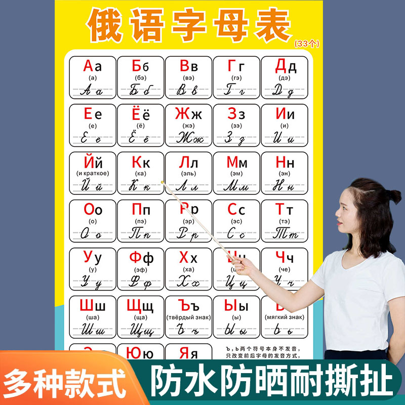 俄语字母表33个入门自学初