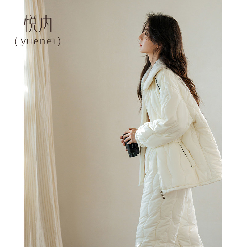 悦内睡衣女士款冬季冬天法兰绒三层夹棉特厚加绒保暖家居服可外穿,女士内衣/男士内衣/家居服,睡衣/家居服套装,淘宝优惠券,粉丝福利购,淘宝优惠卷