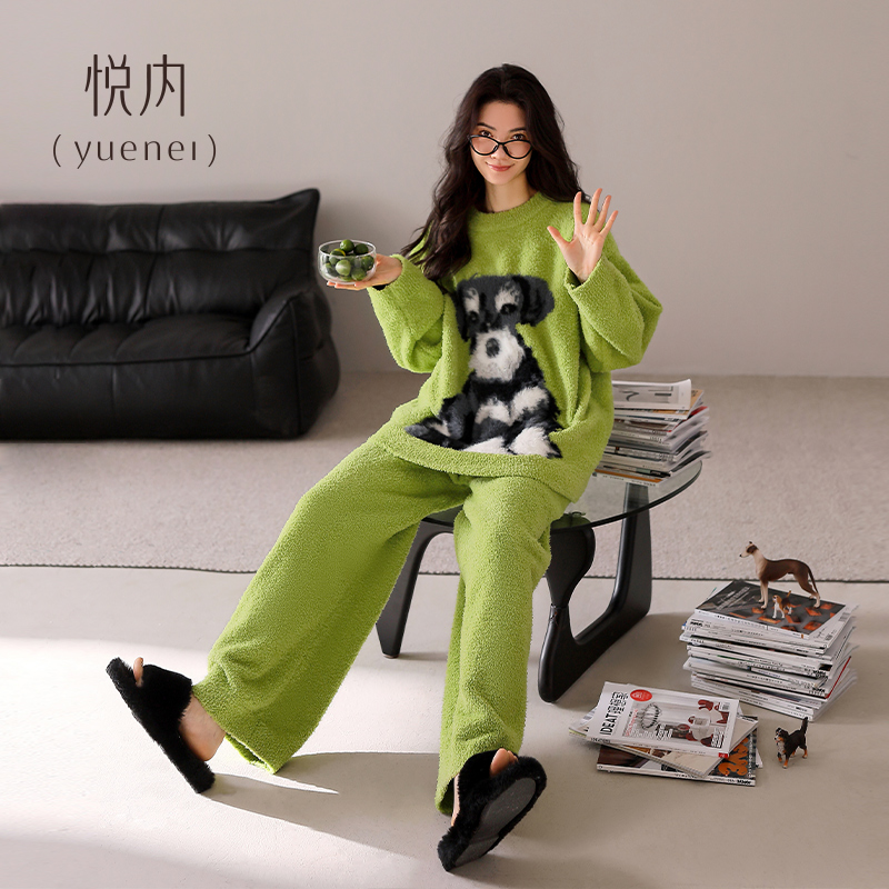 【商场同款】悦内女士半边绒睡衣
