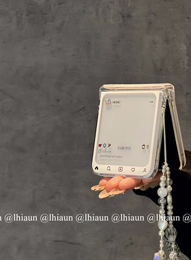 lhiaun 相框ins点赞适用三星折叠屏zflip7fe手机壳小米mixflip2保护套华为pocket2硬n2/n3flip荣耀vflip小众