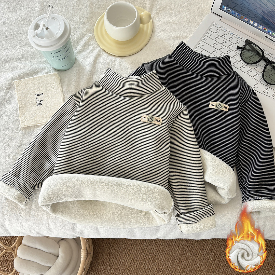 儿童半高领加绒打底上衣宝宝冬季保暖加绒加厚单上衣男女宝家居服,童装/婴儿装/亲子装,保暖上装,淘宝优惠券,粉丝福利购,淘宝优惠卷