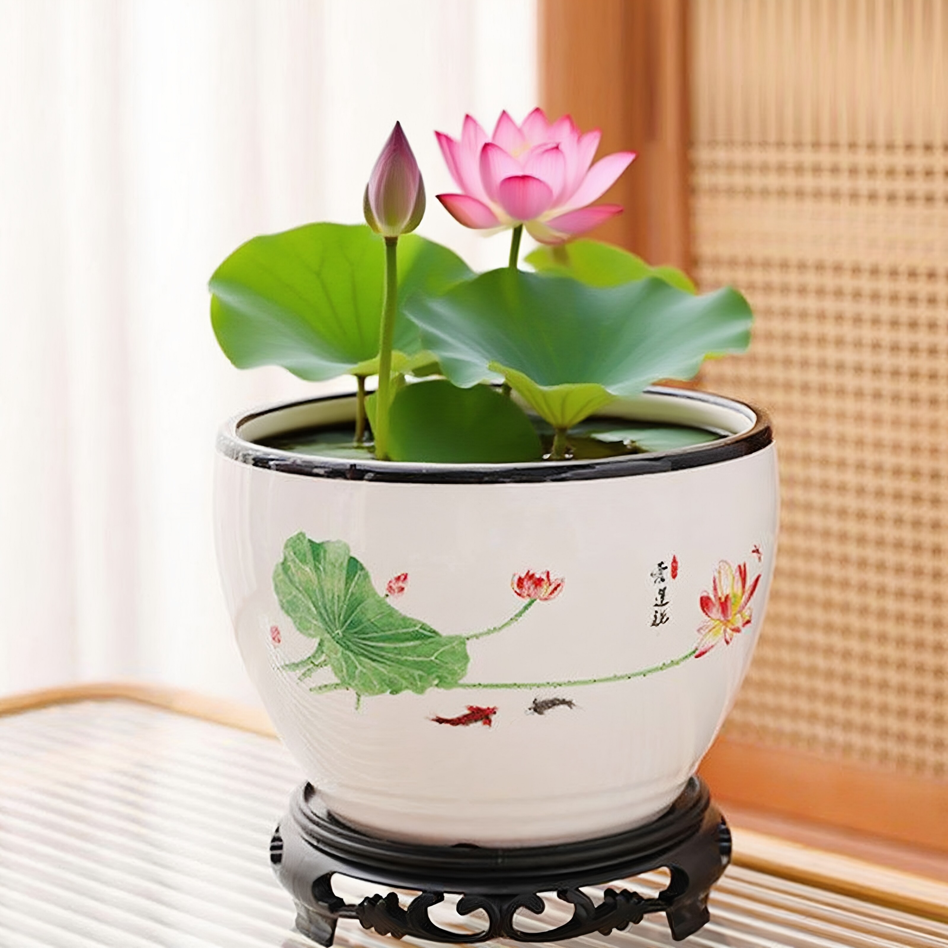 水培花盆陶瓷器皿大号家用铜碗莲