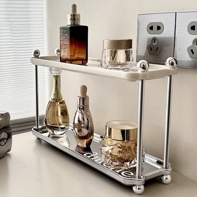 卫生间置物架免打孔浴室化妆品台面洗手间用品厕所收纳架子洗漱台