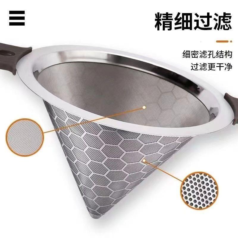 超细新款奶茶茶漏双耳专