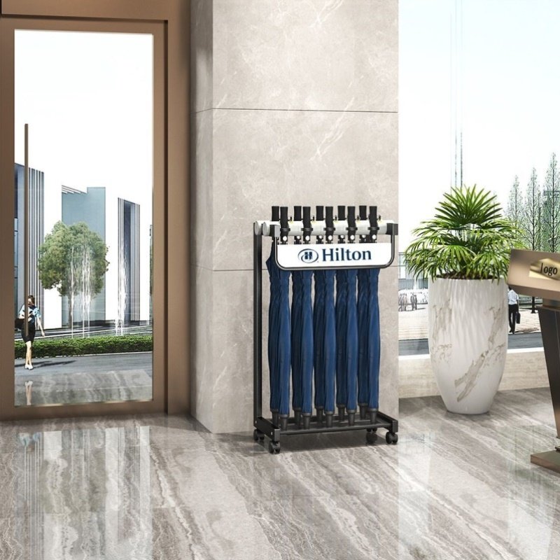 商用雨伞架酒店大堂带锁伞架定制学校公司银行收纳架家用置物架子