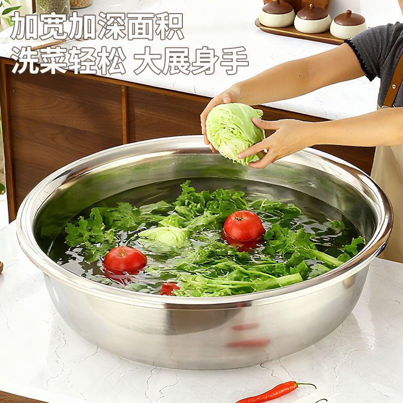 不锈钢盆加深加厚厨房专