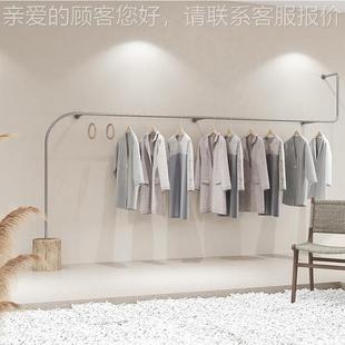 465装 不锈钢银色货架女装 服架店挂衣杆网示红陈 服店展架落地式 装