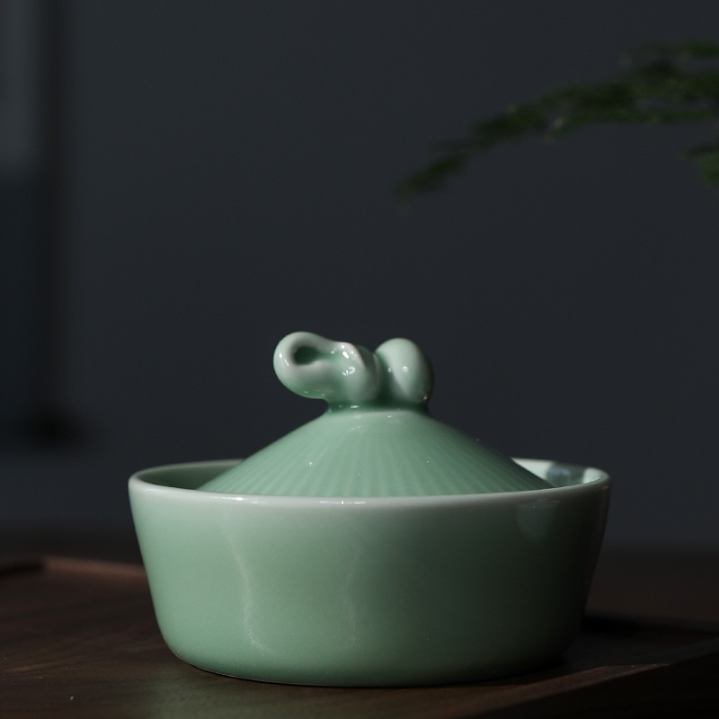 【西泠印社】青瓷火锅砚台陶瓷书法专用便携专业保湿带盖防蒸发墨