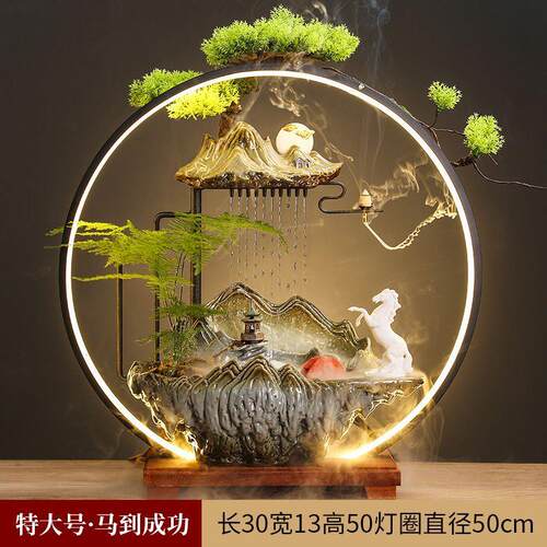 新中式流水摆件客厅喷泉