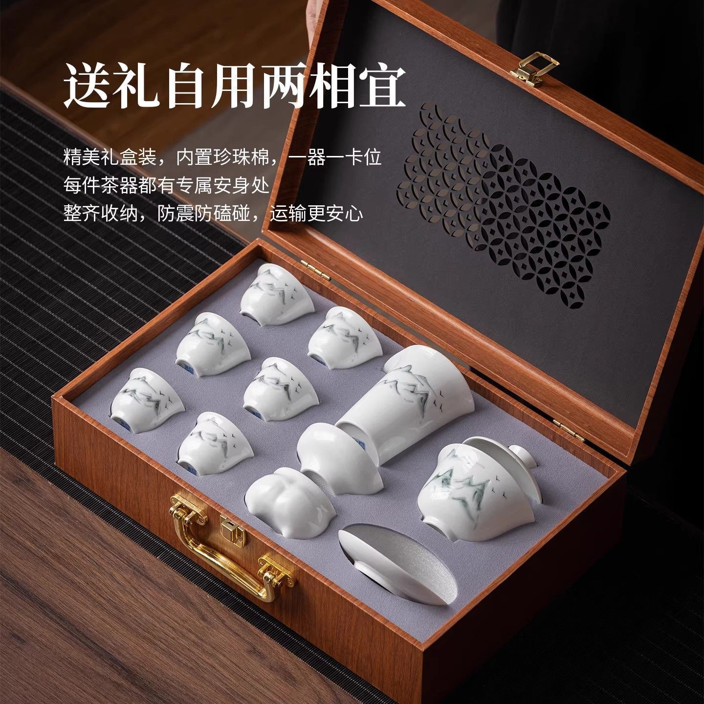 顺丰包邮】景德镇手绘玲