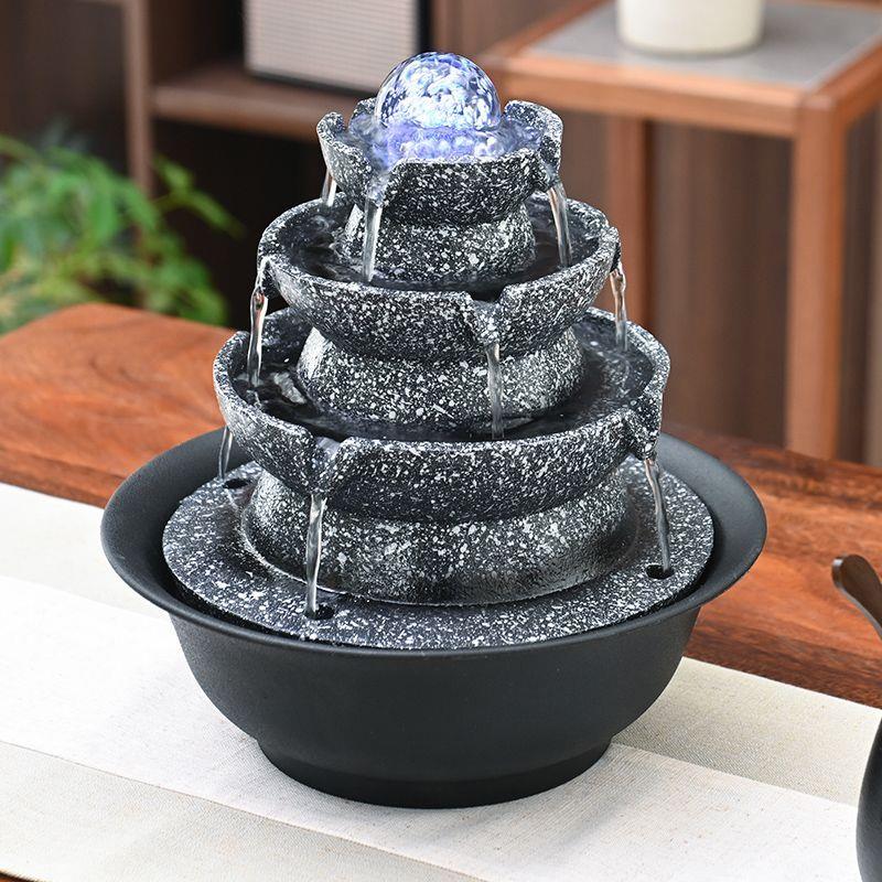 八方来财流水摆件招财风