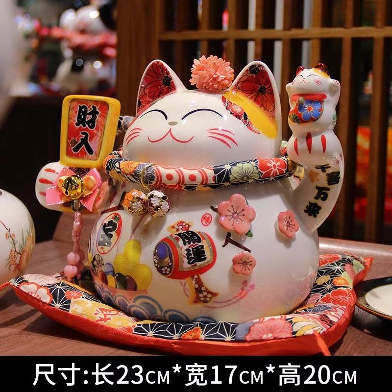 招财猫存钱罐陶瓷创意家