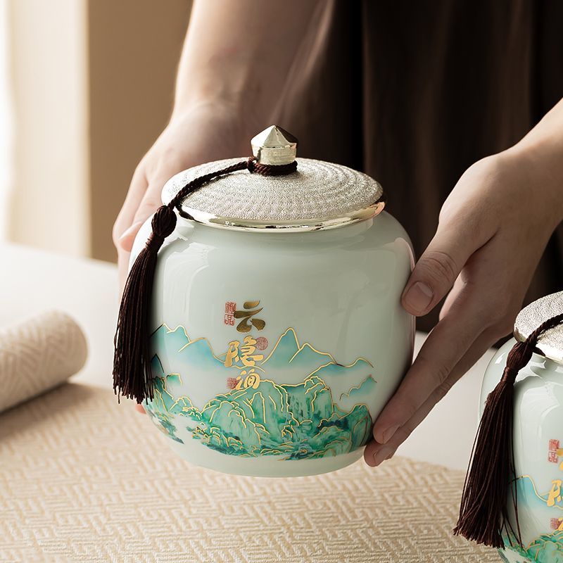 新品高档陶瓷罐茶叶包装