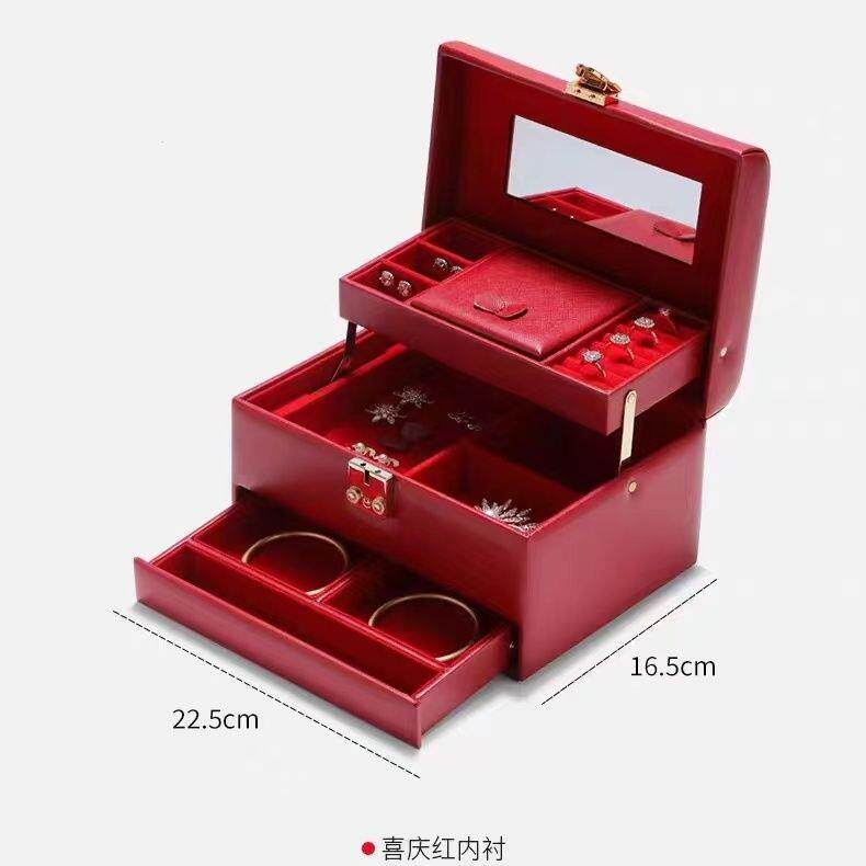 结婚红色三金婚庆黄金首