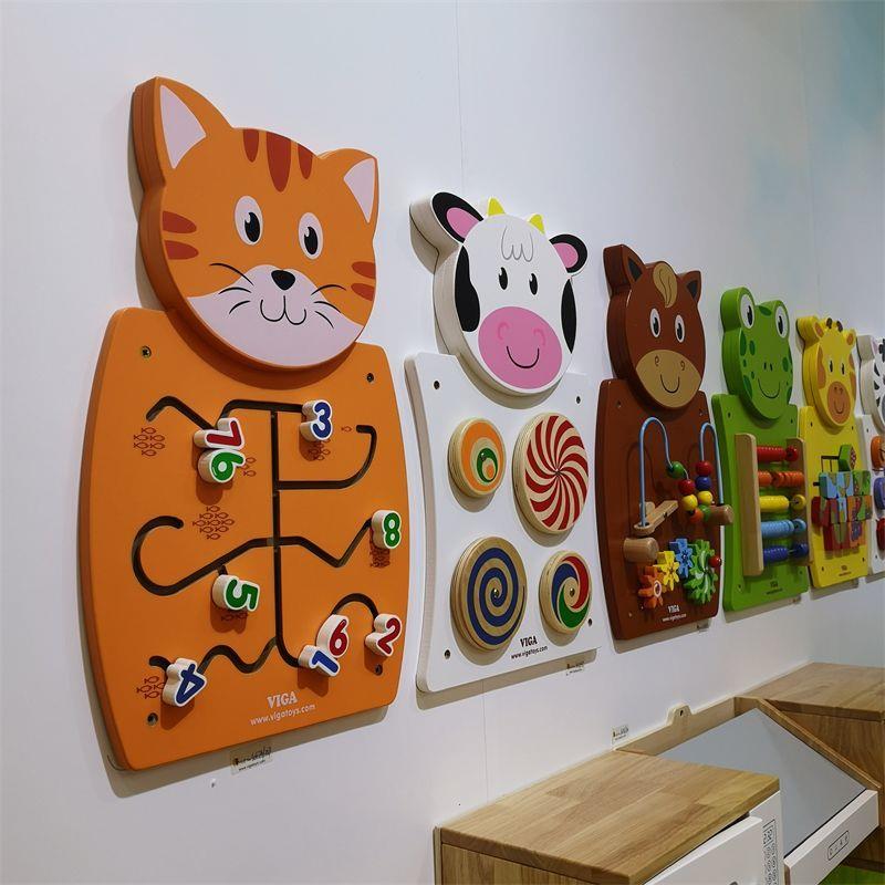 幼儿园墙面游戏走廊装饰益智墙上玩具儿童早教墙面玩具操作板VIGA