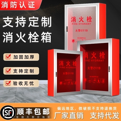 消火栓箱消防箱空箱室内消火栓玻璃面消防箱用消防器材箱可定制