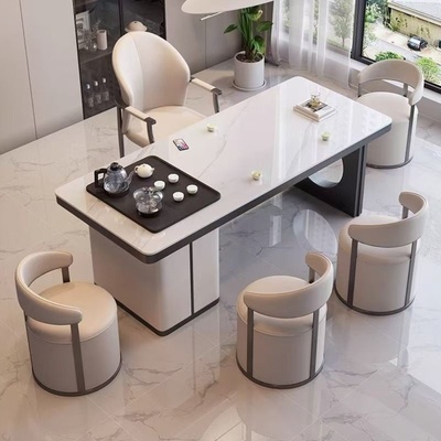 岩板阳台轻奢岩桌椅组合轻奢现代简约烧水壶泡茶一体茶台功夫茶桌