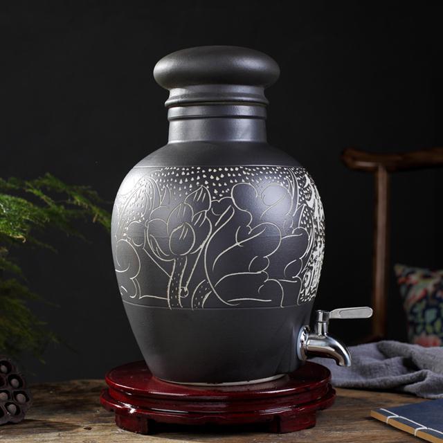 泡酒坛子密封陶瓷复古家