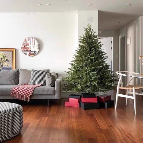 2025.新款100%PE圣诞树大型家用儿童发光客厅室内圣诞装饰裸树