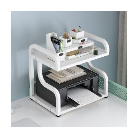 轻奢打印机桌子置物架落地移动办公室柜子电脑桌子置物柜放置架