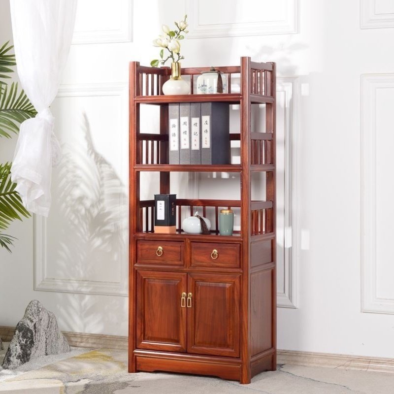 木博古架新中式展示柜茶室茶叶柜仿古小置物架隔断多宝阁收纳柜