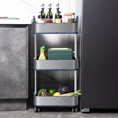 置物架家用卫生间落地多层可移动小推车多功能夹缝窄菜架调料收纳