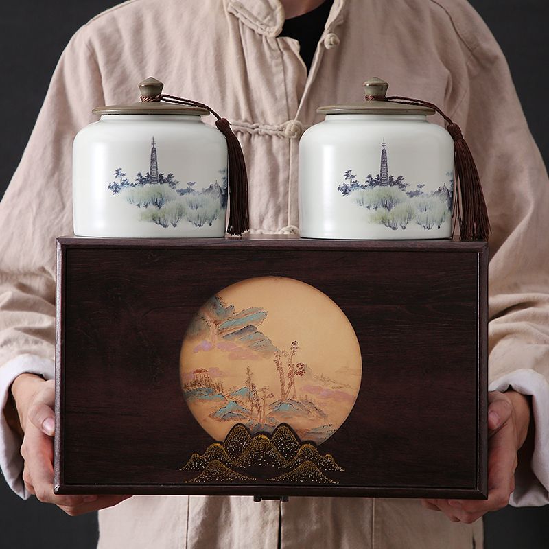 高档复古单罐茶叶礼盒装