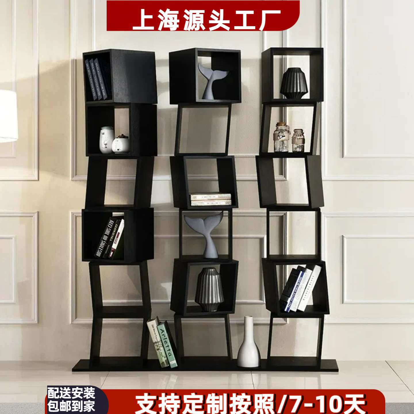 钢琴烤漆书架落地旋转书柜现代简约置物架简易家用儿童旋转书架