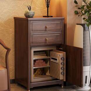 实木床头柜保险箱一体带指纹密码锁家用新款智能隐藏式防盗保险柜