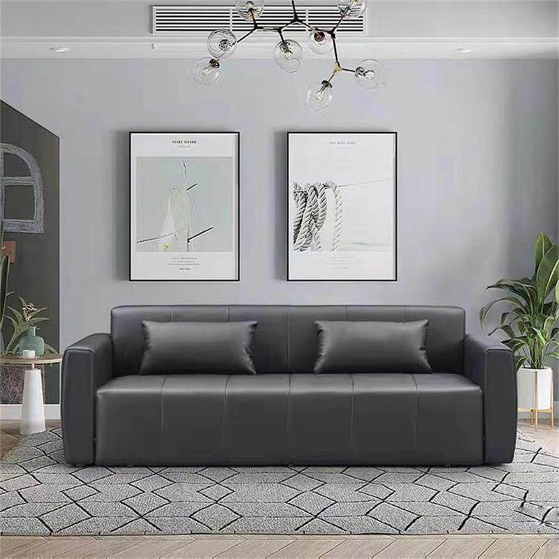 现代多功能沙发客厅三人位靠头可调节智能功能沙发床布艺皮艺