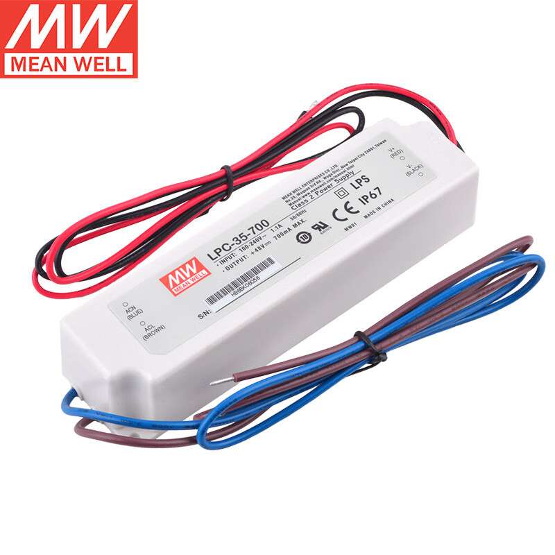 明纬(MEANWELL)LPC-35-700 开关电源 防水恒流LED驱动9~48V0.7A