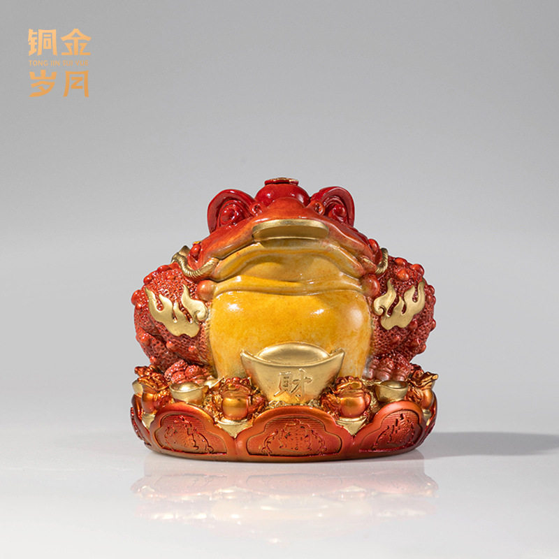 铜艺坊金蟾茶宠摆件八方来财