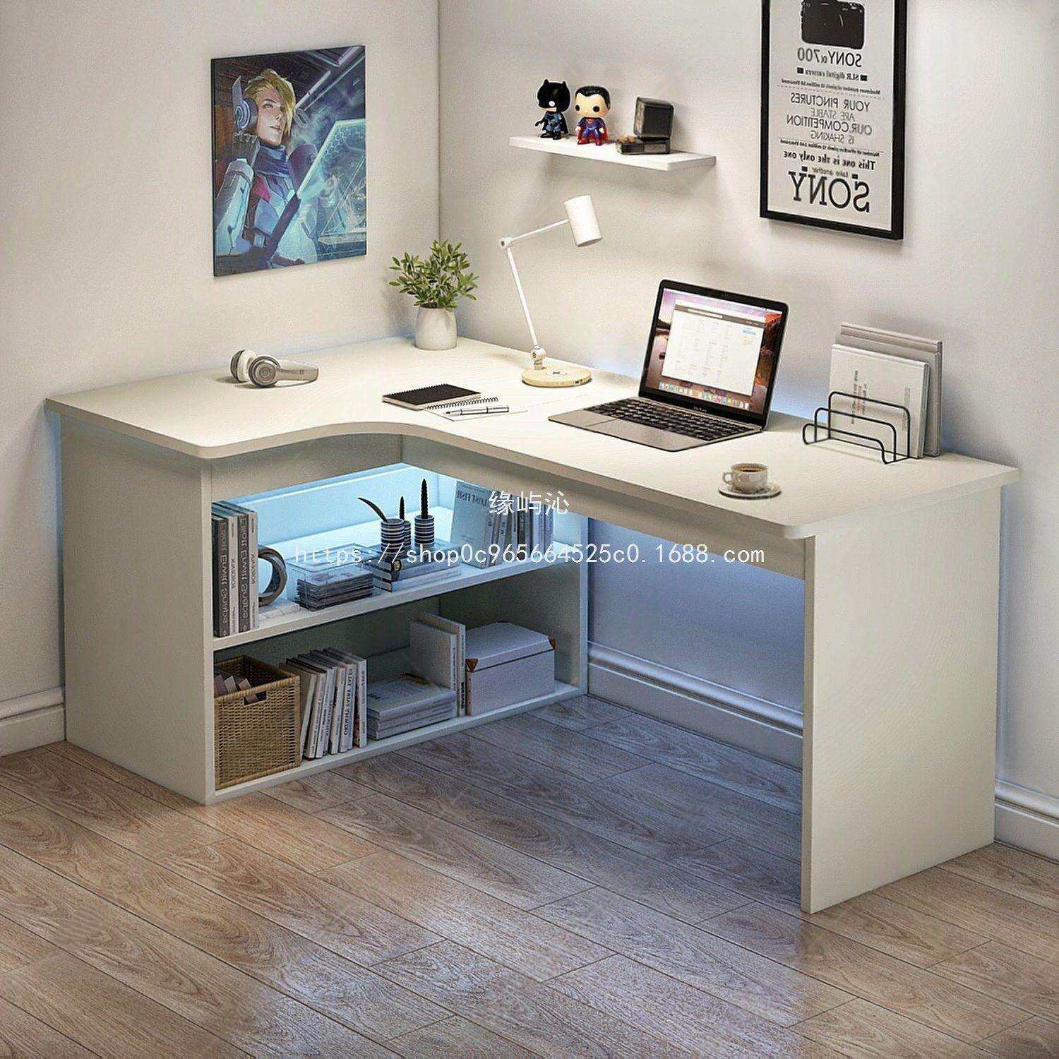 缘屿沁桌子转角简约电脑桌书架写字组合学生家用卧室台式书桌书柜,收纳整理,烫衣板及配件,淘宝优惠券,粉丝福利购,淘宝优惠卷