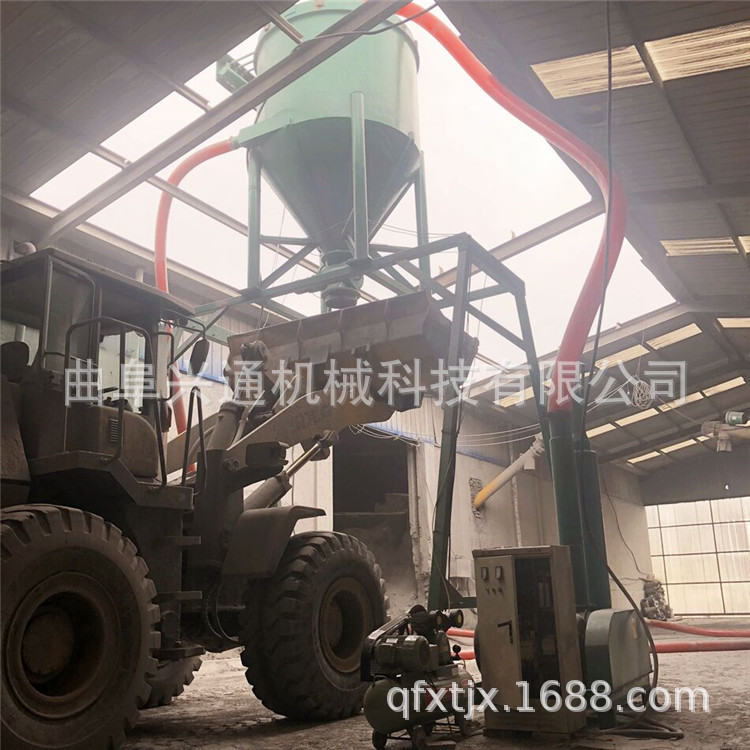 长距离粉料无尘环保装车用气力送料机 自吸式粉煤灰出库输送机