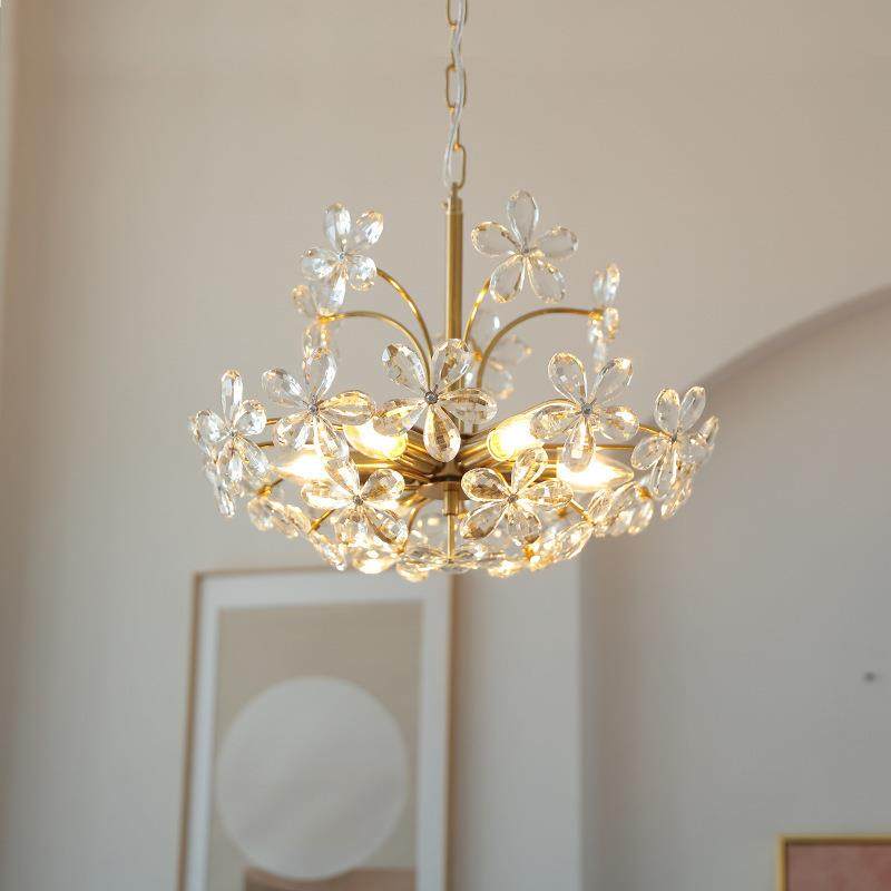 水晶吊灯法式复古衣帽间灯具美式田园卧室简约餐厅吊灯工厂