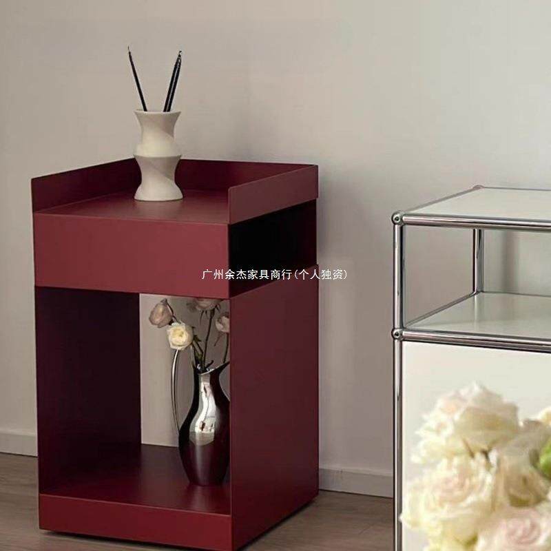 北欧沙发边几家用卧室网红床头柜可移动推车收纳边柜多功能储严选